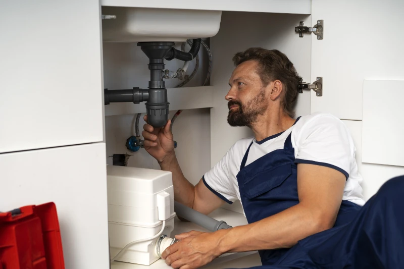 Deep End Plumbing technician performing basin pipe repairs as one of the team's expert plumbers in Johannesburg South